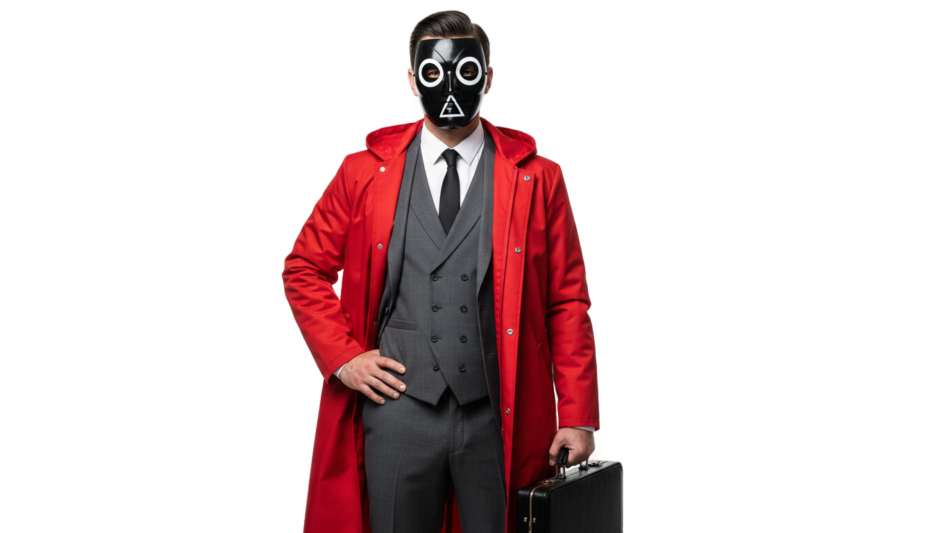 salesman squid game png PNG transparent background