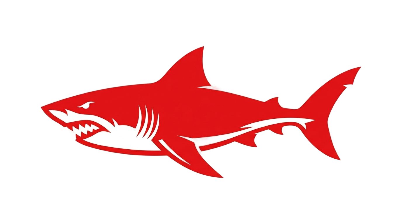 red shark logo png PNG transparent background