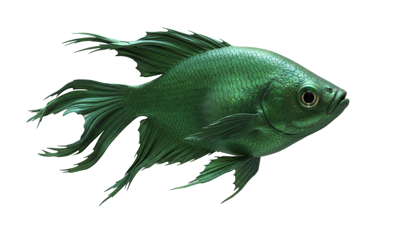 green fish png PNG transparent background