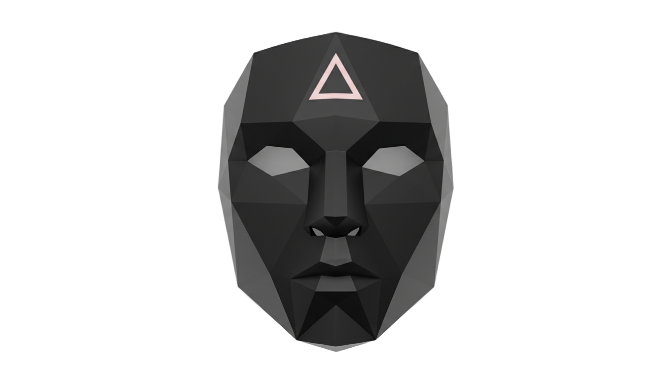 squid game guard mask png PNG transparent background