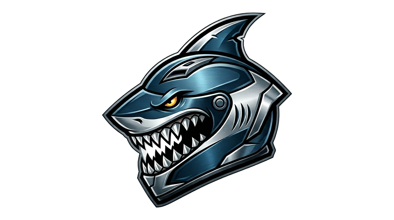 shark helmet logo png PNG transparent background