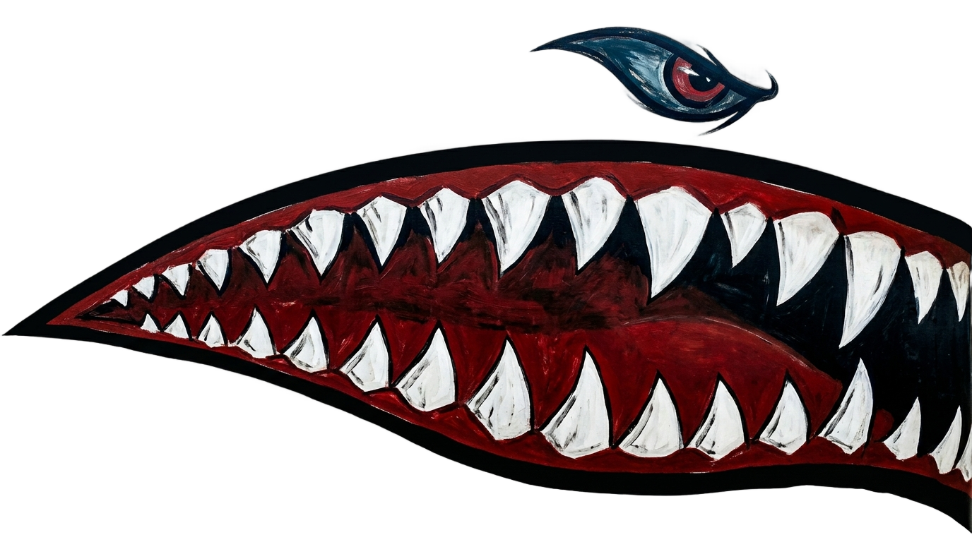 shark mouth nose art png PNG transparent background