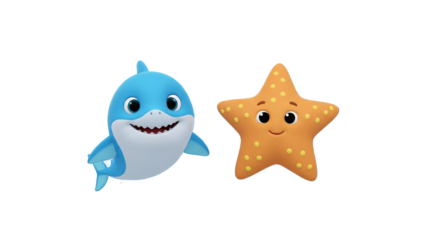 baby shark starfish png PNG transparent background