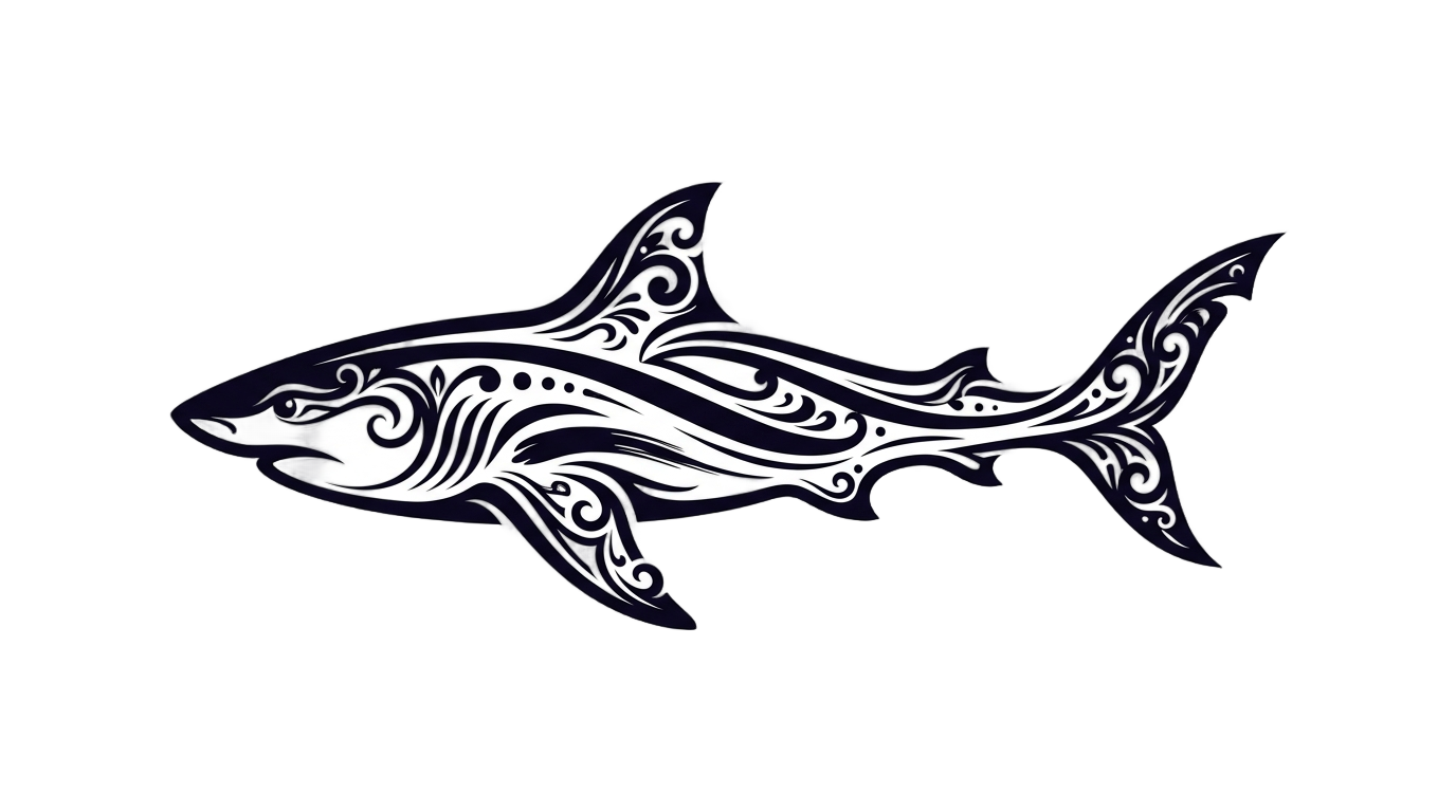 shark beauty logo png PNG transparent background