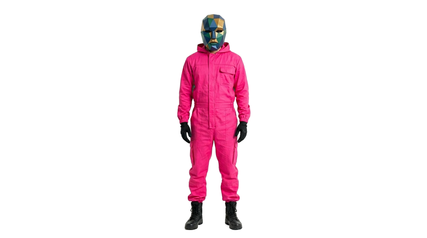 squid game mask man png PNG transparent background