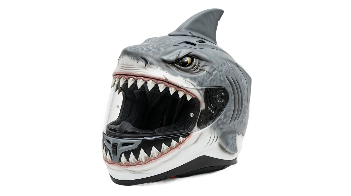 shark helmet png PNG transparent background