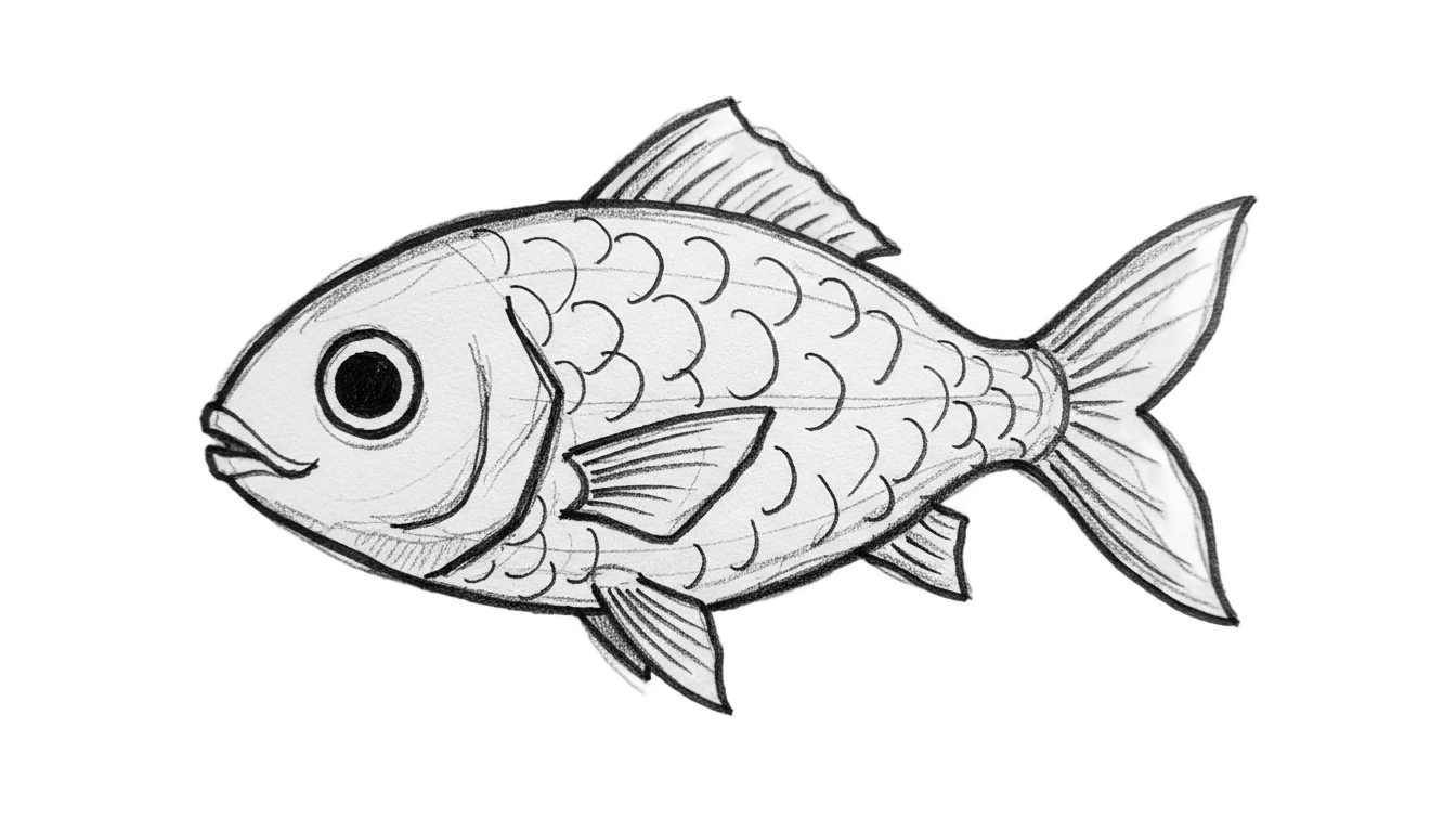 fish drawing png PNG transparent background