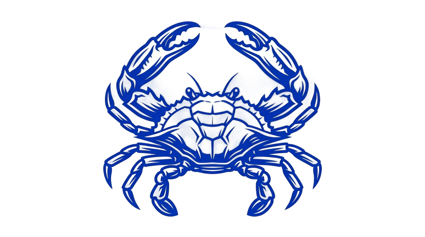 blue crab logo png PNG transparent background