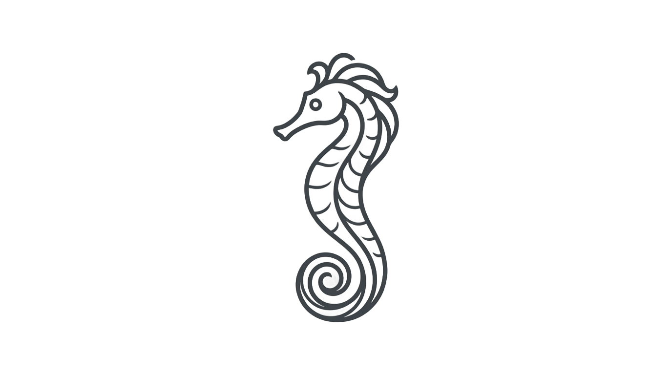 seahorse logo png PNG transparent background