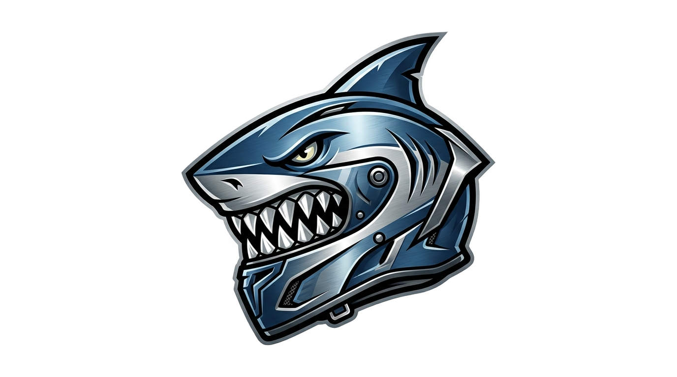 shark helmet logo png PNG transparent background