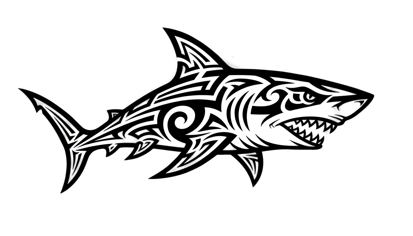 shark tattoo png PNG transparent background
