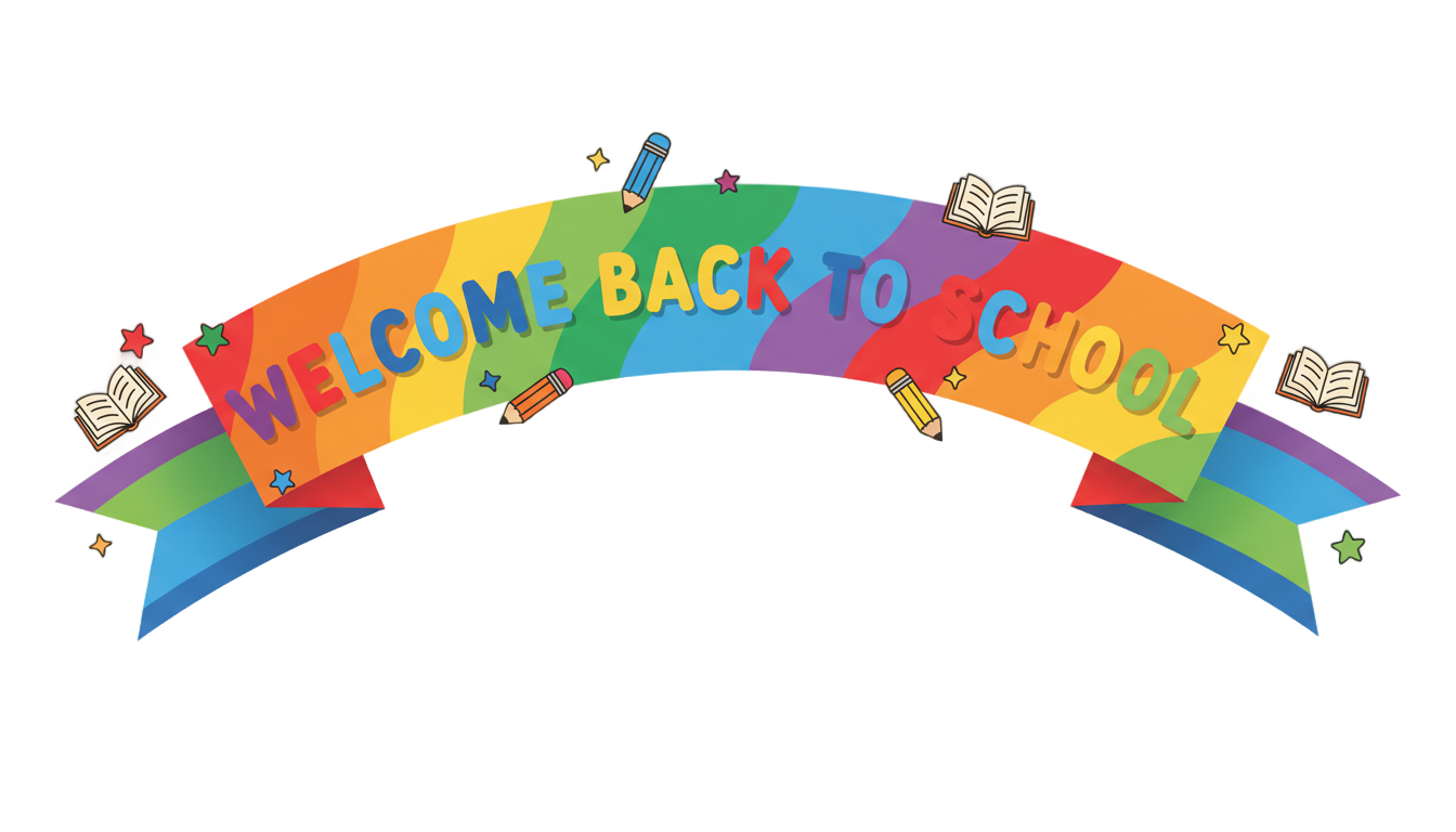welcome back to school banner png PNG transparent background