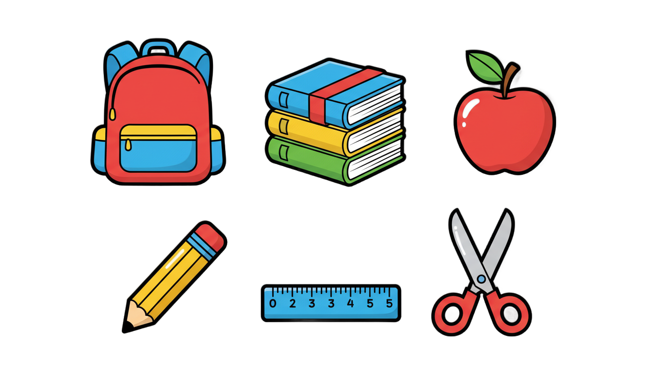back to school icons png PNG transparent background