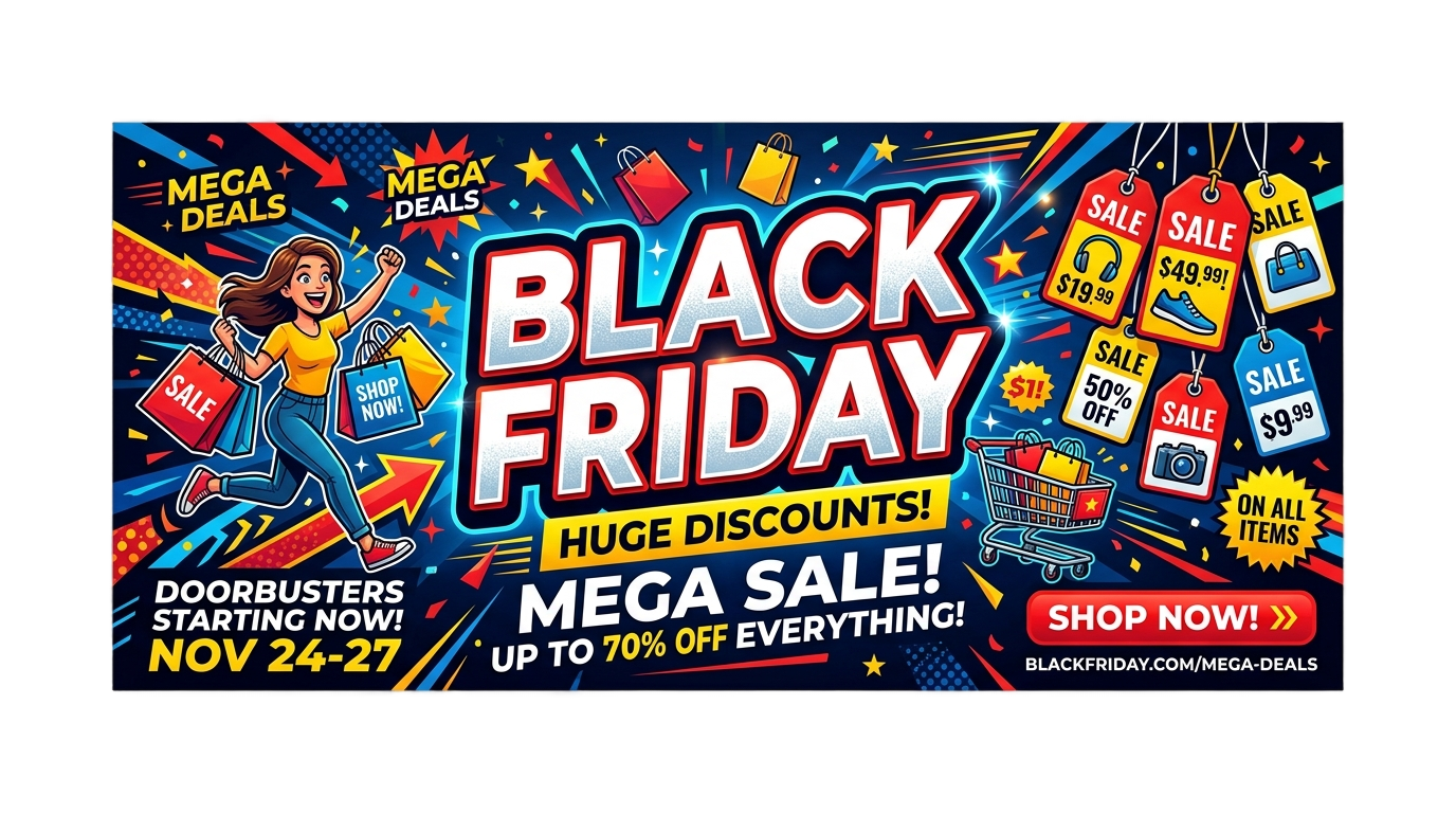 black friday banner png PNG transparent background