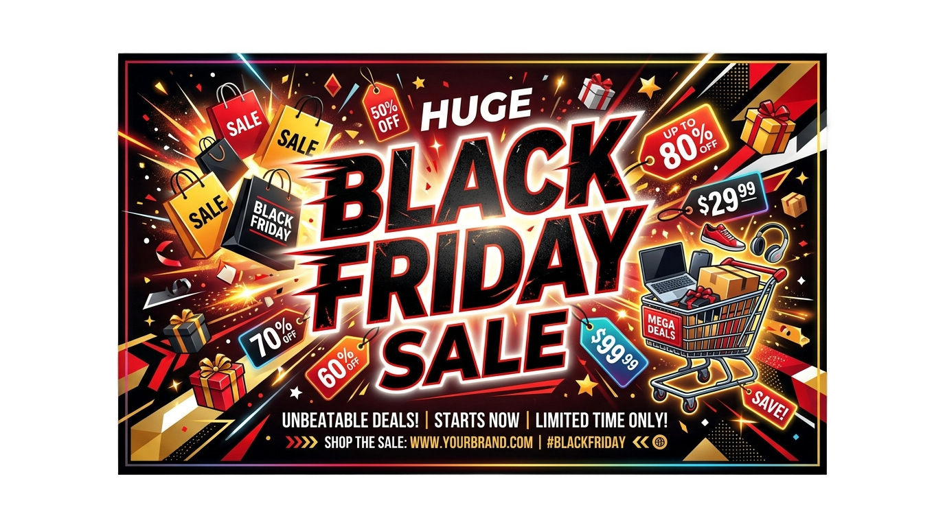 black friday banner png PNG transparent background