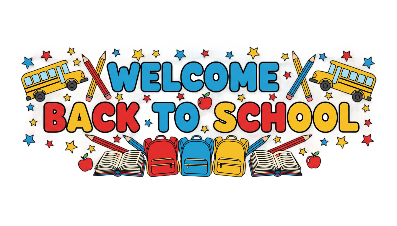 welcome back to school png PNG transparent background