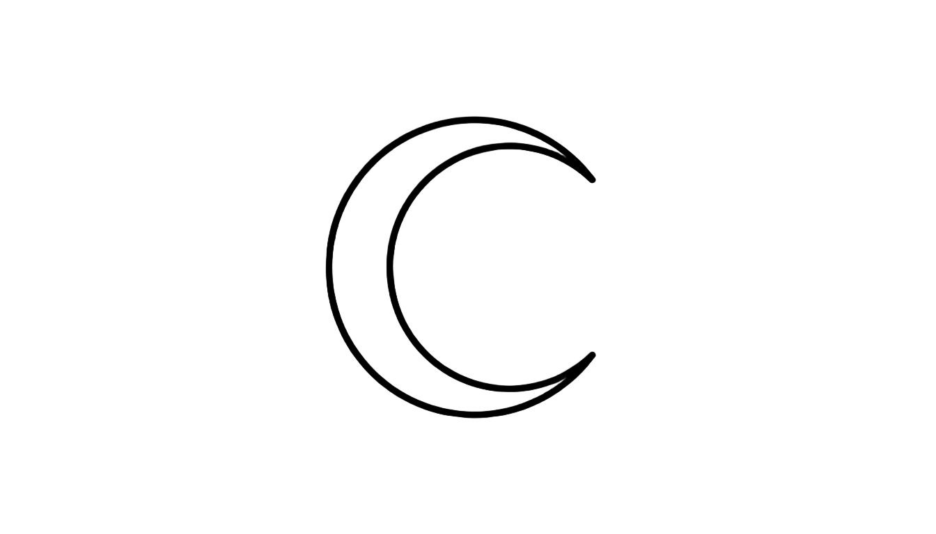 crescent moon outline png PNG transparent background