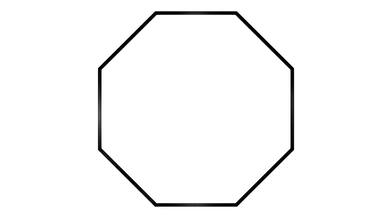 octagon outline png PNG transparent background