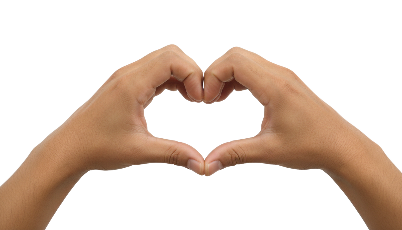 hand heart shape png PNG transparent background