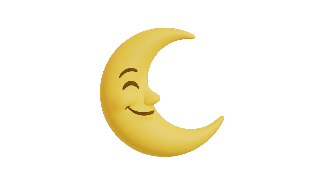 crescent moon emoji png PNG transparent background