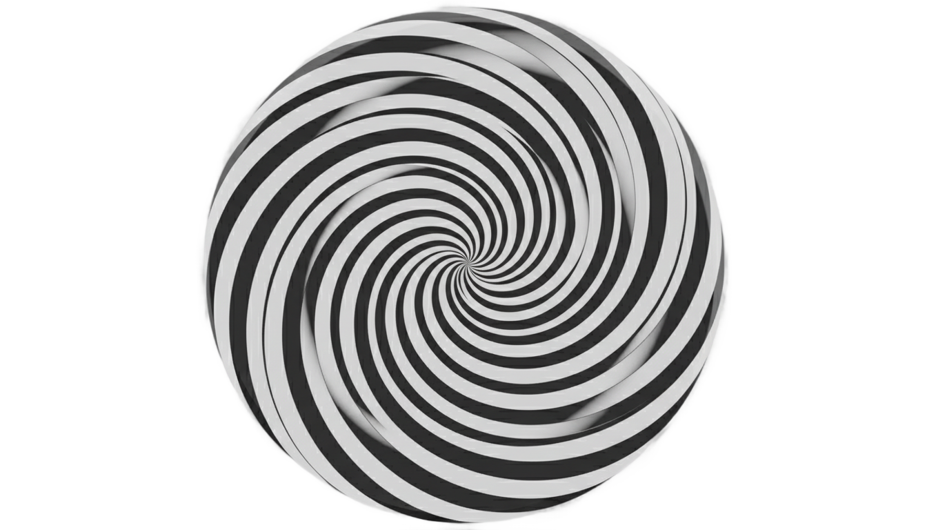 black and white spiral png PNG transparent background