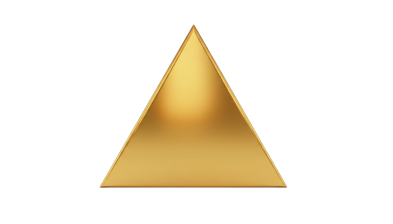 gold triangle png PNG transparent background