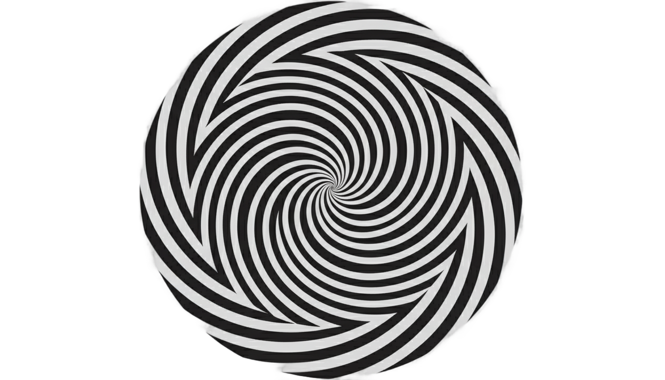 black and white spiral png PNG transparent background