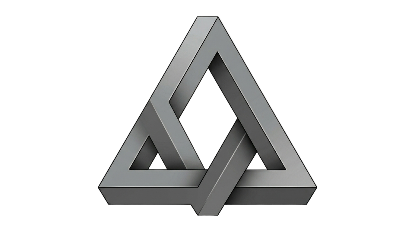 penrose triangle png PNG transparent background