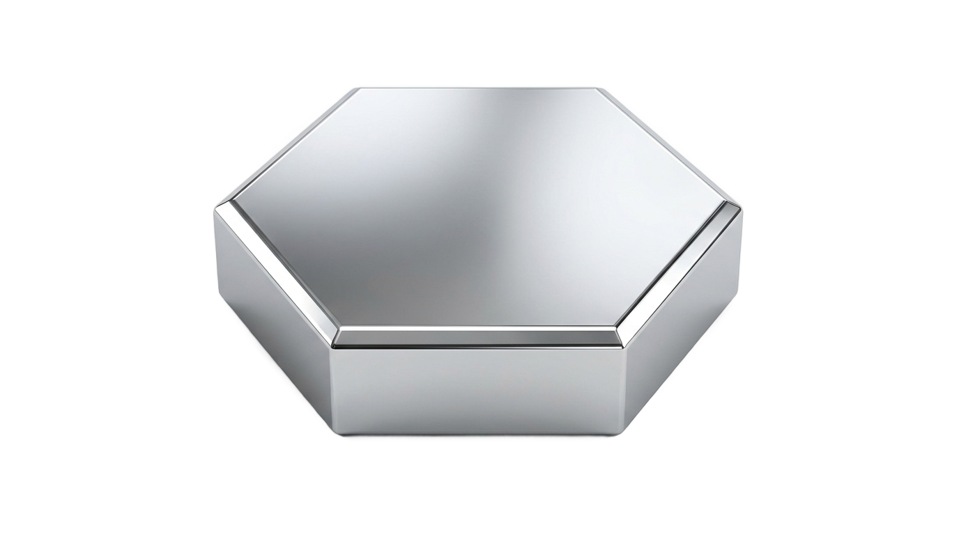 silver hexagon png PNG transparent background