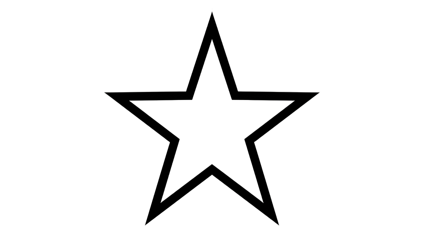 outline star shape png PNG transparent background