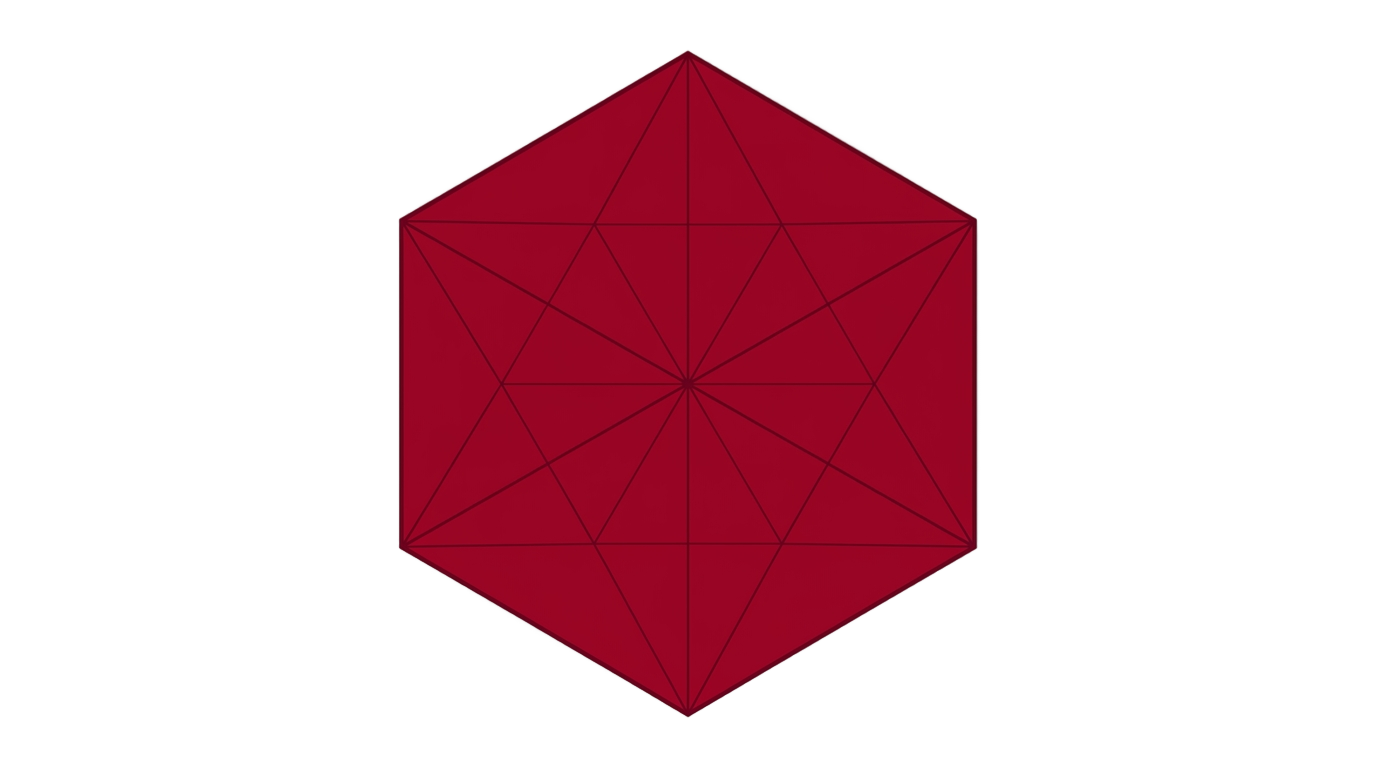 crimson hexagon logo png PNG transparent background