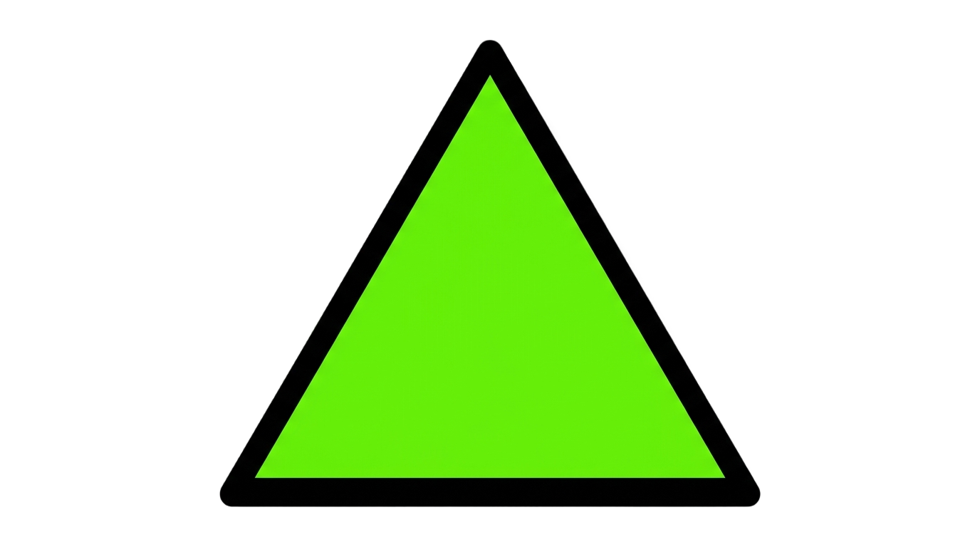 green triangle for safety png PNG transparent background