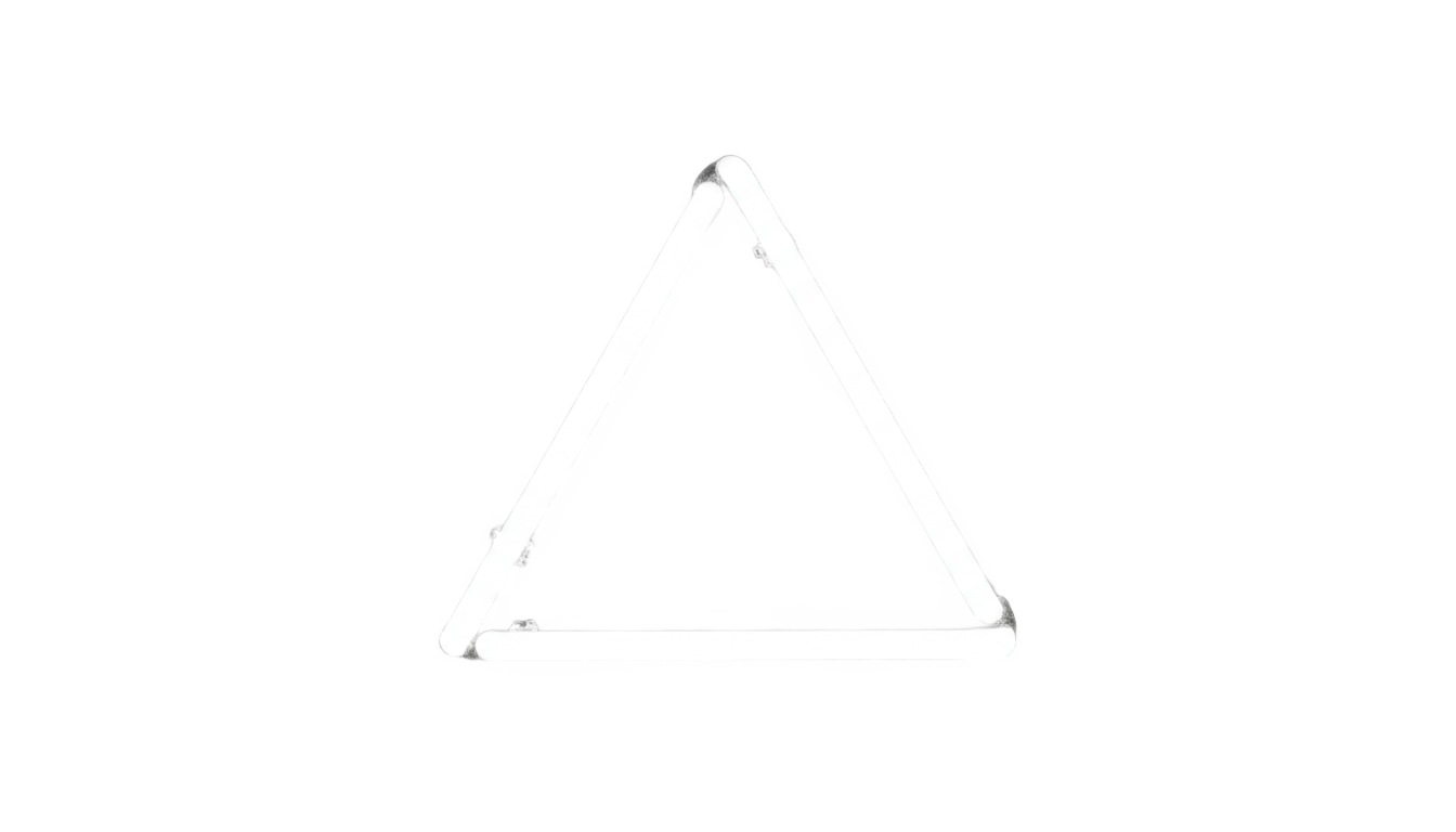 white neon triangle png PNG transparent background