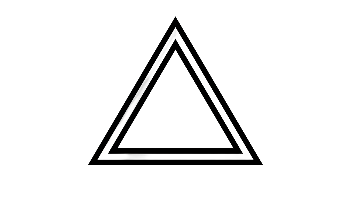 black triangle outline png PNG transparent background