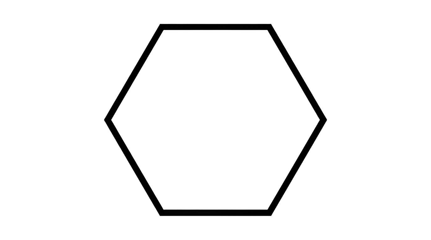 hexagon template png PNG transparent background