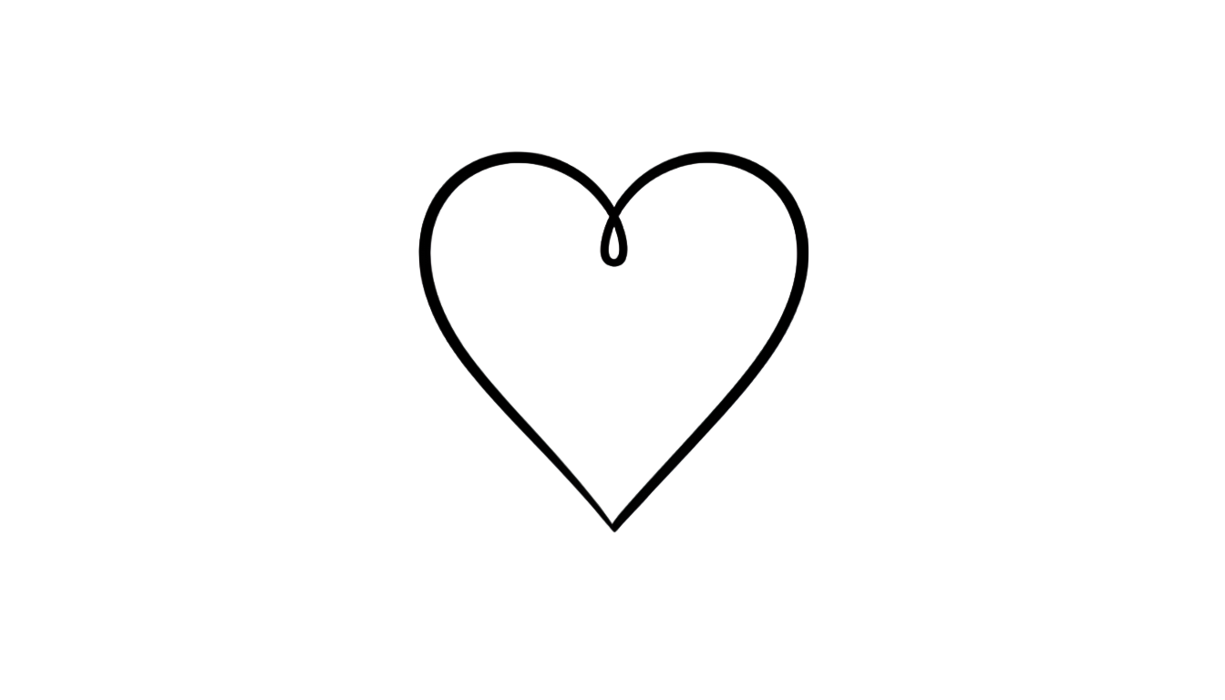 heart shape outline png PNG transparent background