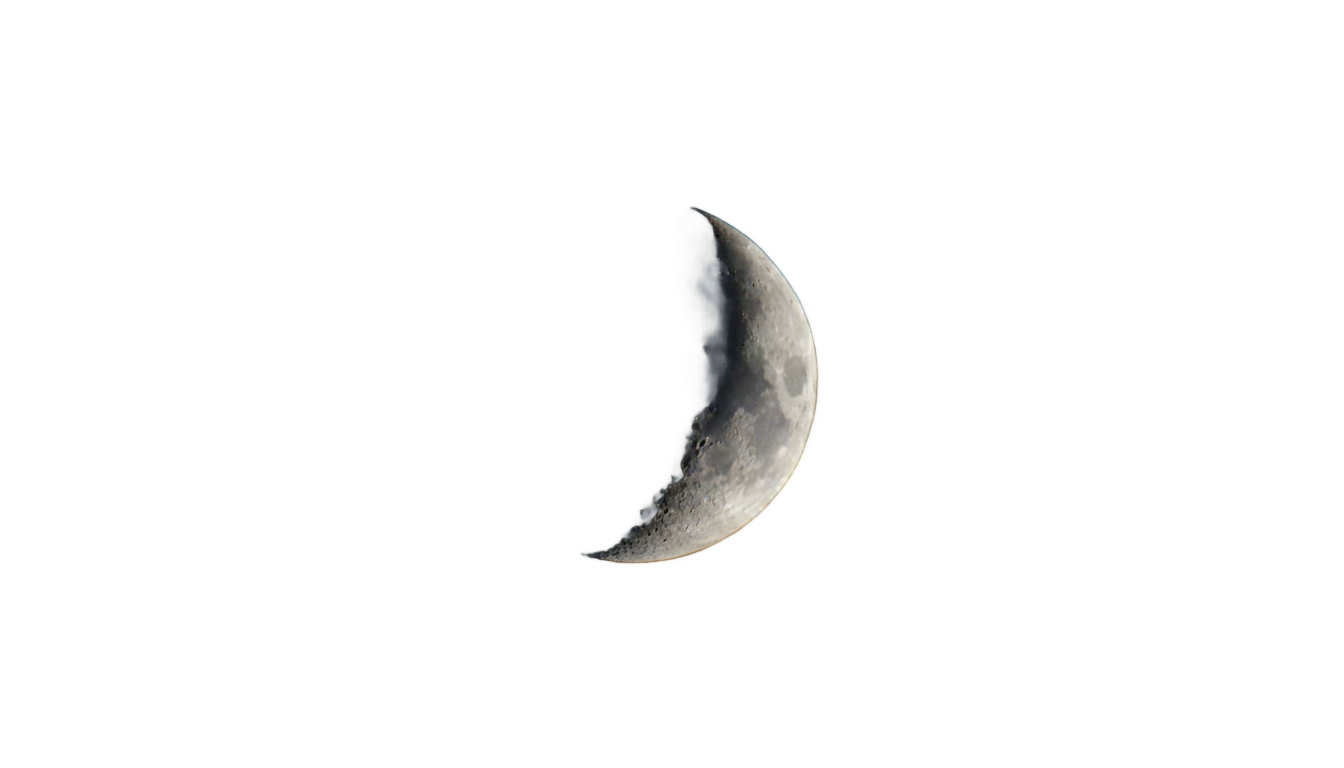 waning crescent moon png PNG transparent background