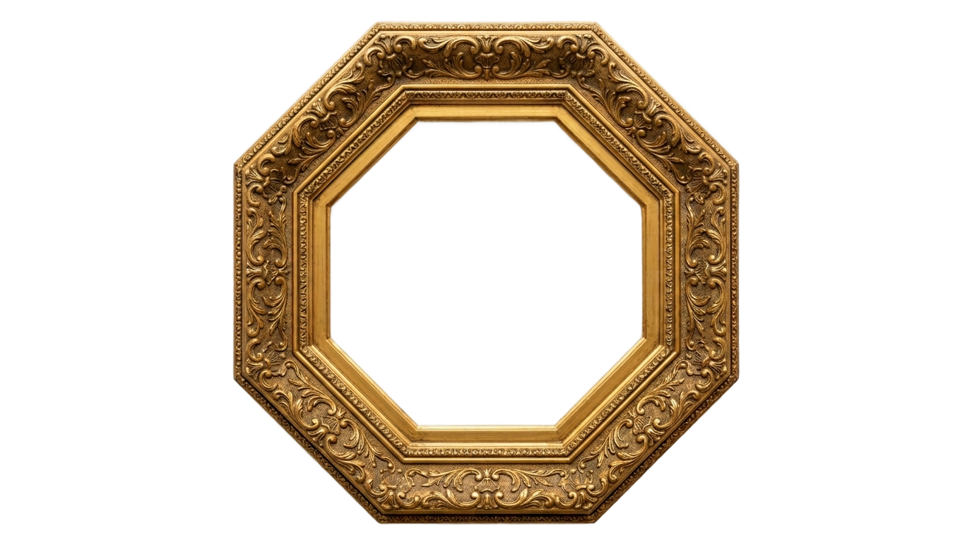 octagon frame png PNG transparent background