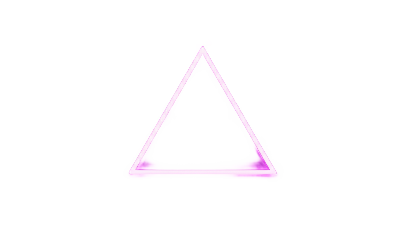 purple neon triangle png PNG transparent background