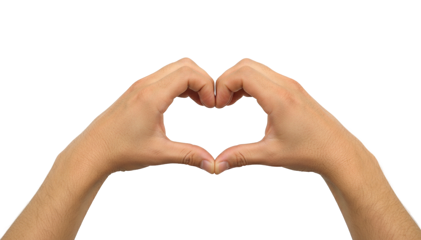 hand heart shape png PNG transparent background