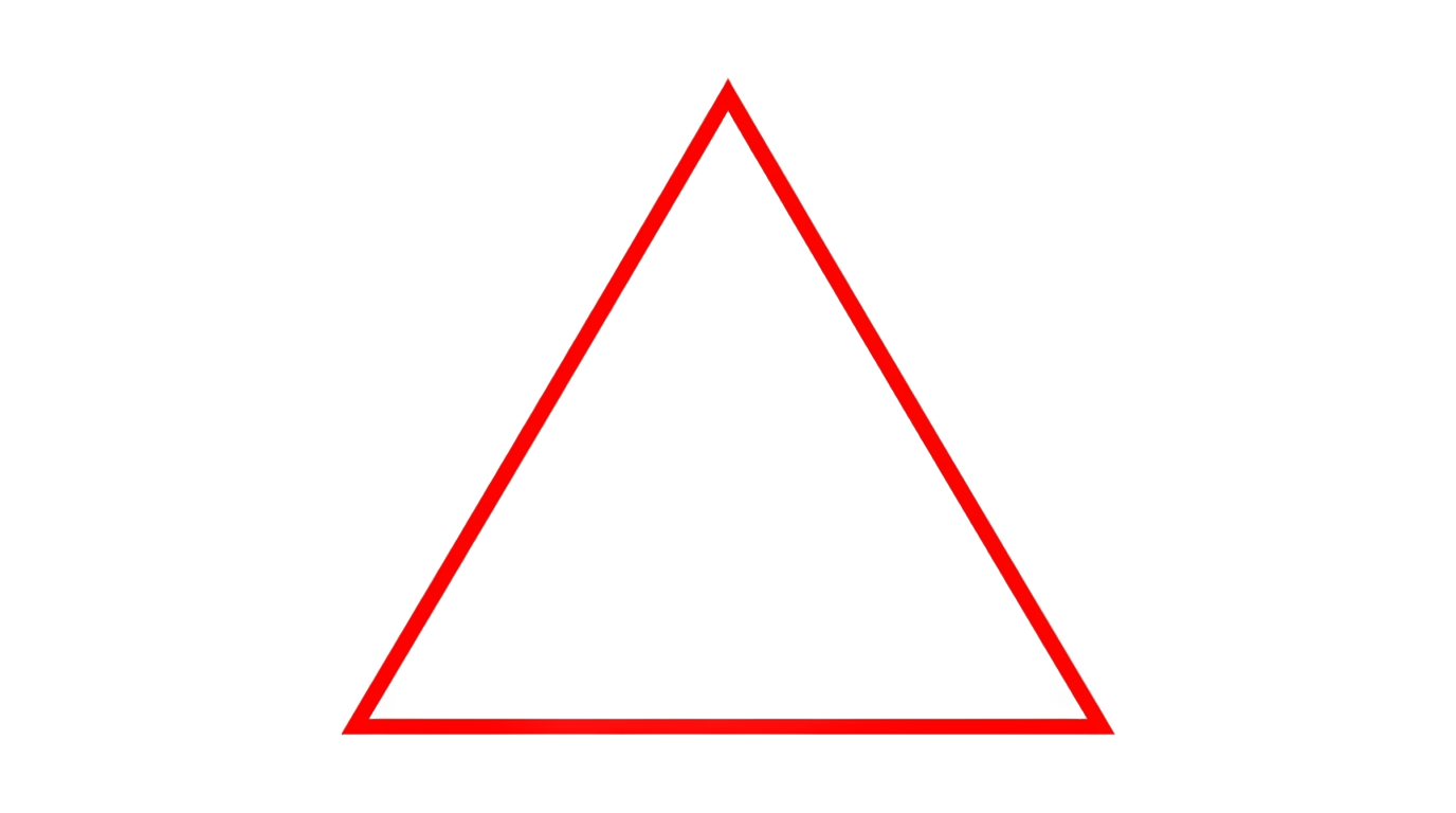 red triangle outline png PNG transparent background