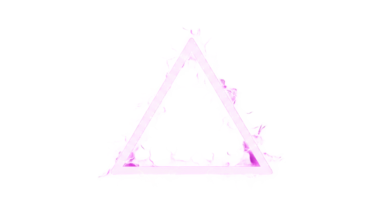 purple neon triangle png PNG transparent background