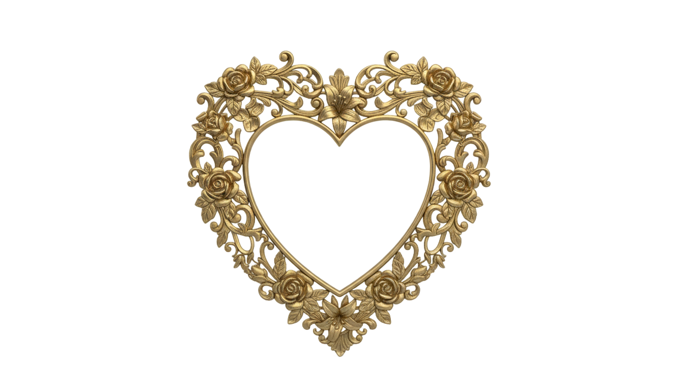 heart shape frame png PNG transparent background