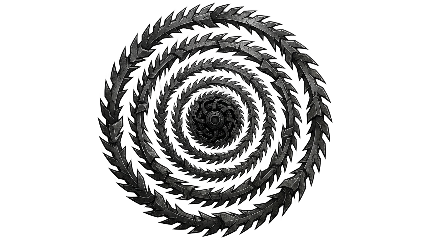 saw spiral logo png PNG transparent background