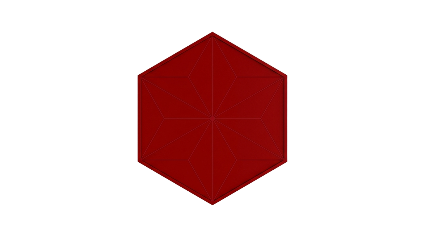 crimson hexagon logo png PNG transparent background