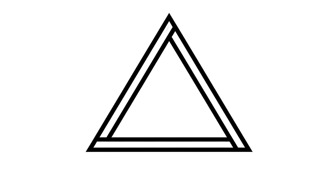 black triangle outline png PNG transparent background