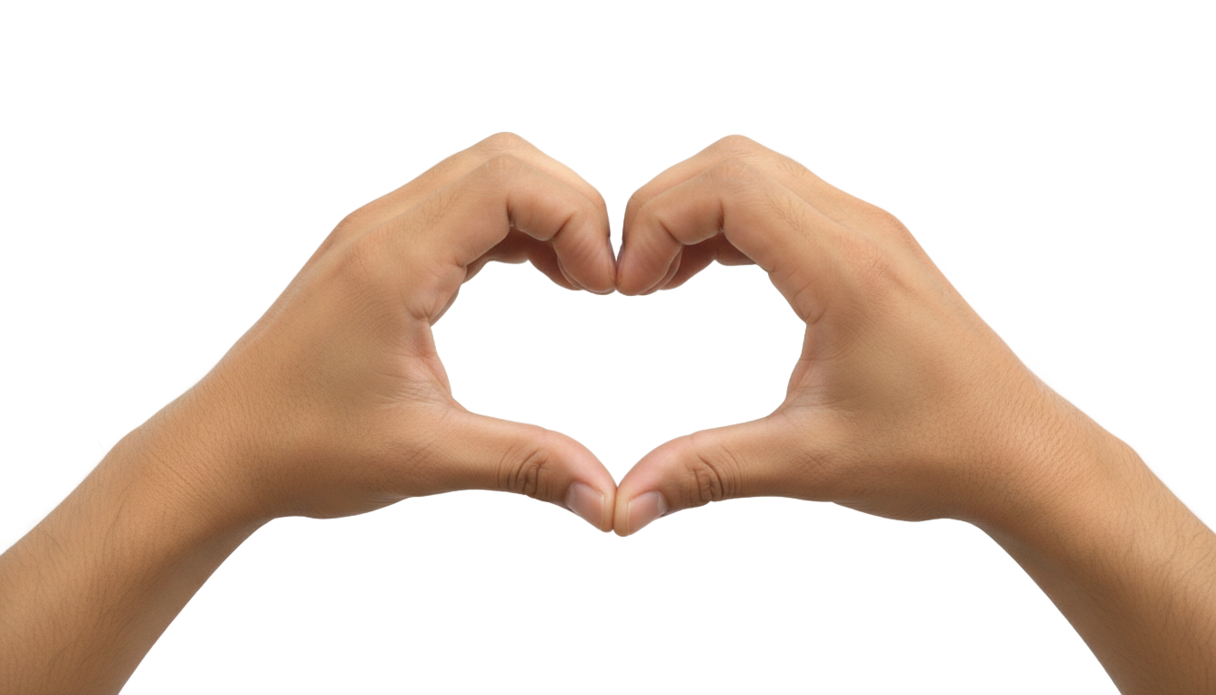 hand heart shape png PNG transparent background