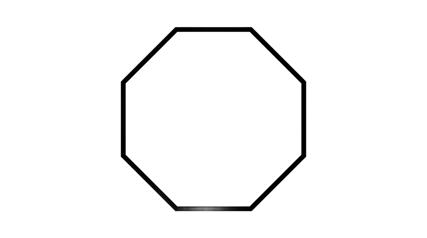 octagon outline png PNG transparent background