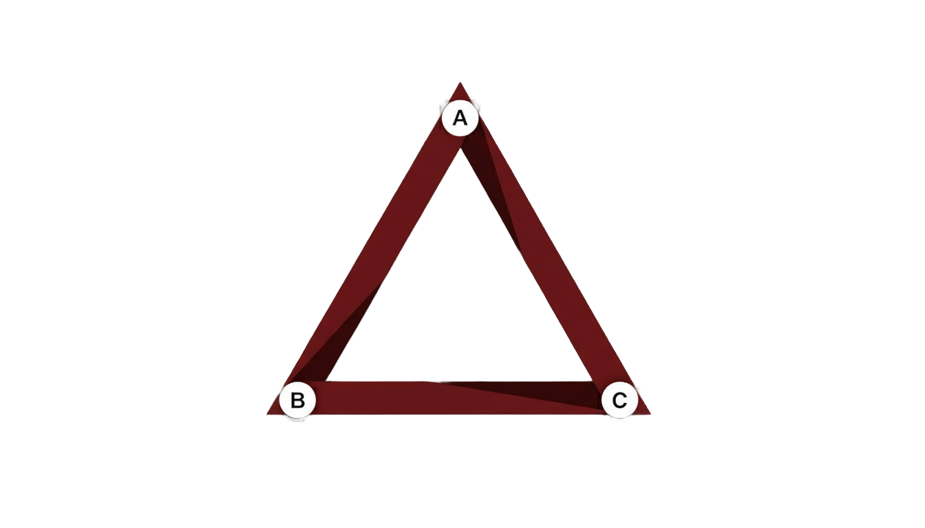 dark triad triangle png PNG transparent background