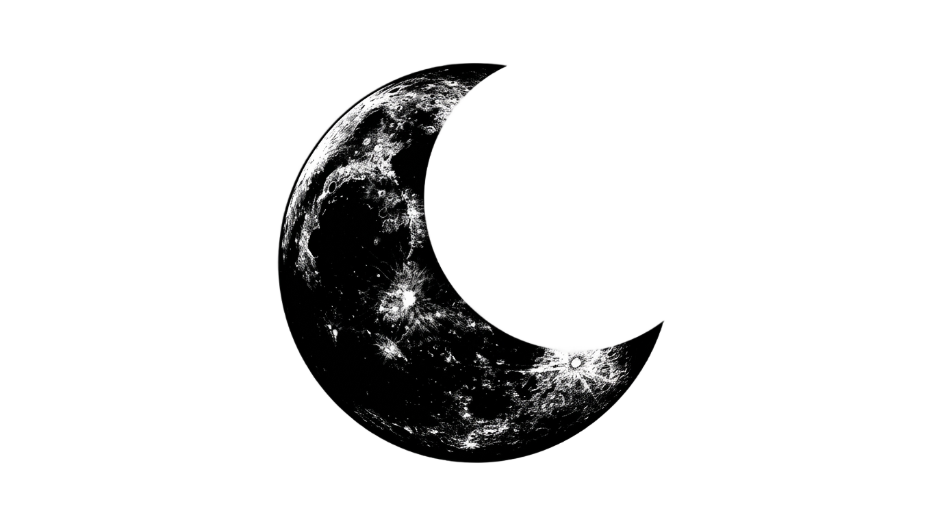 crescent moon clipart black and white png PNG transparent background
